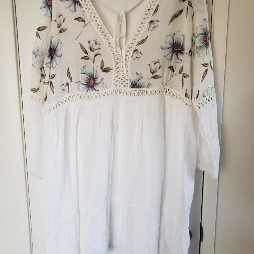 The Gypsy Bazaar Clothing Obsessed Company White Dress Size 3XL